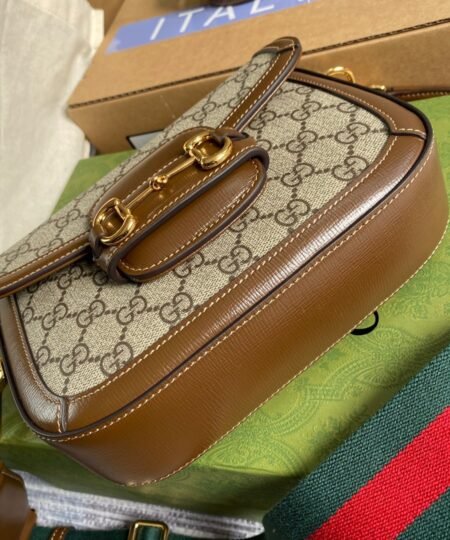 Alternative view of Gucci Horsebit 1955 GG Mini Bag Beige For Women, Women's Bags 8in/21cm GG