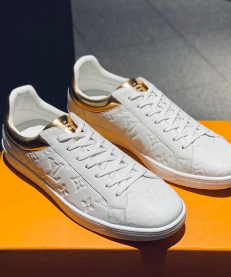 Louis Vuitton Luxembourg Sneaker White/Gold For Men LV