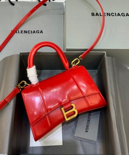 Balenciaga Hourglass XS Handbag In Red, For Women, Women's Bags 7.4in/19cm