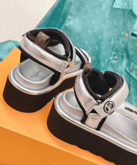 Alternative view of Louis Vuitton Women's Pool Pillow Flatform Comfort Sandal Sliver For Women LV 1AACHA