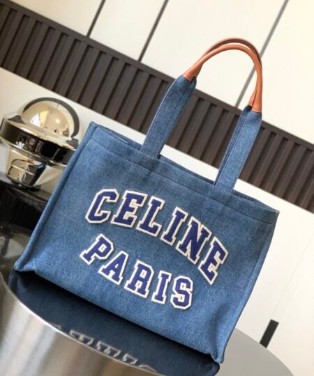 Celine Medium Denim Tote For Women 16in/41cm