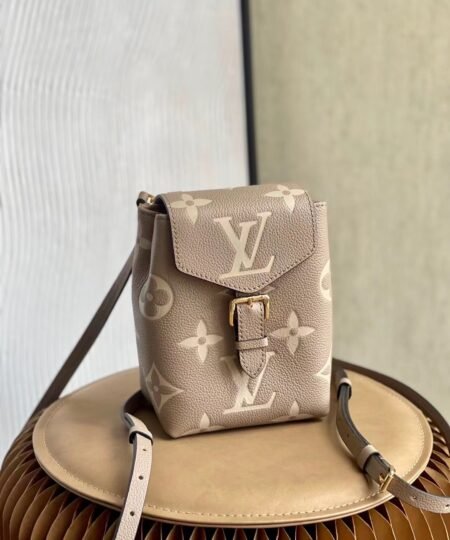 Louis Vuitton Tiny Backpack Monogram Empreinte Tourterelle Beige For Women, Women's Bags 19cm LV M80738