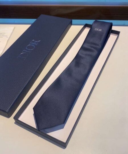 Dior 'Dior' Ribbon Tie Navy Blue Silk Dior Men Tie 29C1047A0675_C581