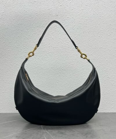 Celine Medium Leandre Bag In Supple Black For Women 14in/35cm 197263DV7.38NO