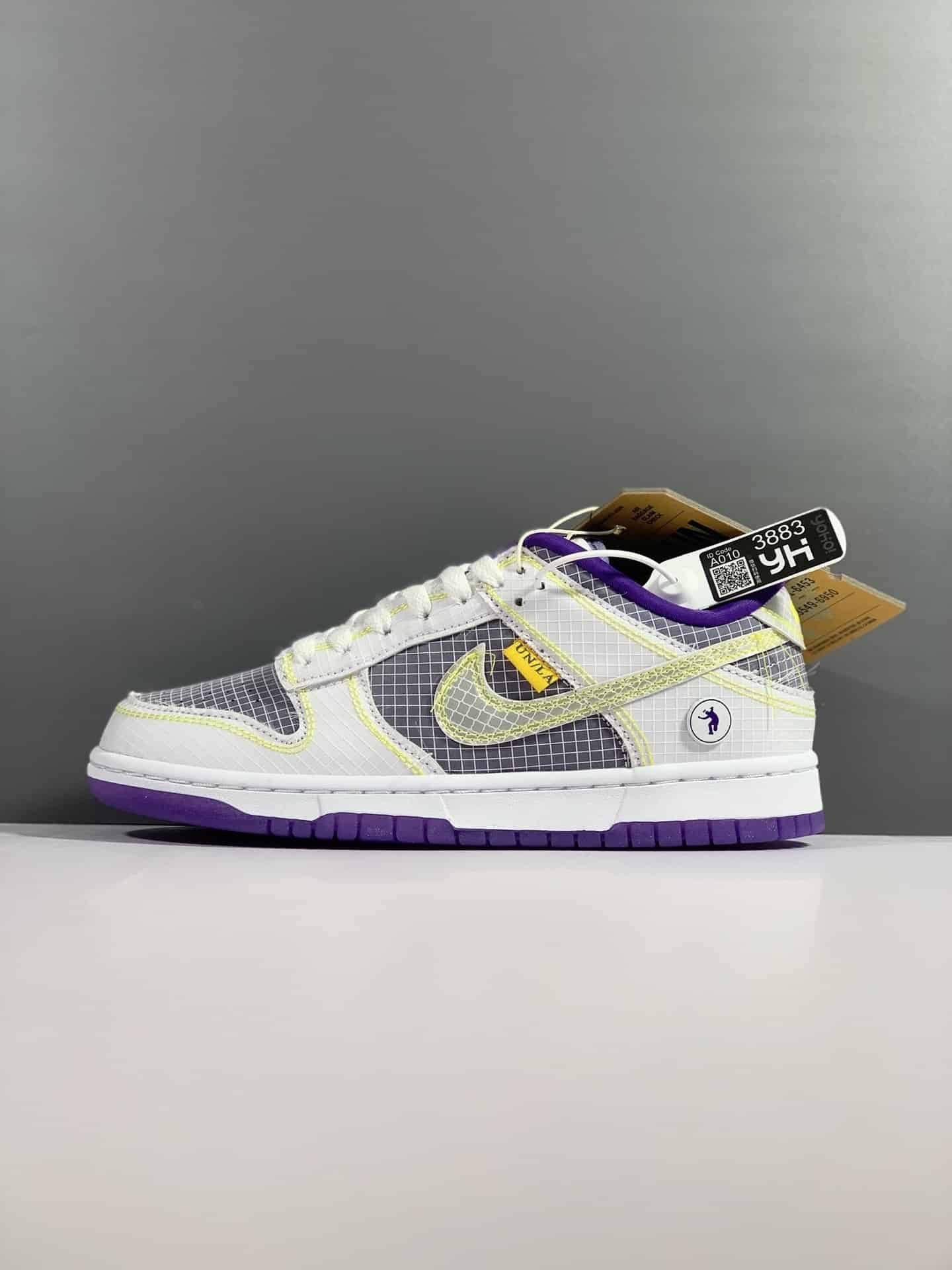 Nike Dunk Low Union Passport Pack Court Purple Sneaker For Men, Men's Shoes - Image 3