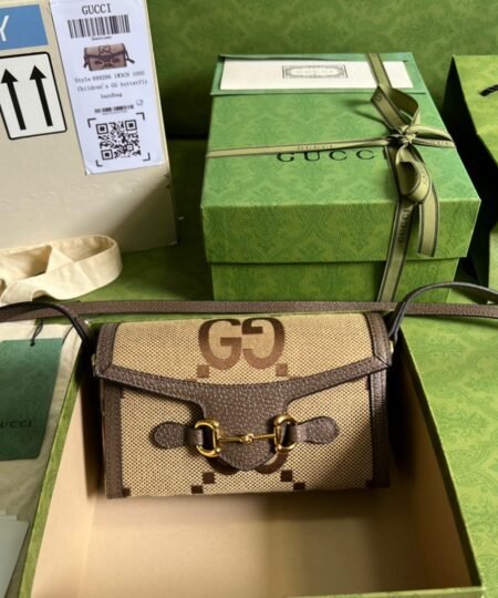 Gucci Horsebit 1955 Mini Bag Brown For Women, Women's Bags 7.1in/18cm GG