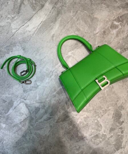 Balenciaga Hourglass Small Handbag In Green, For Women, Women's Bags 9in/23cm