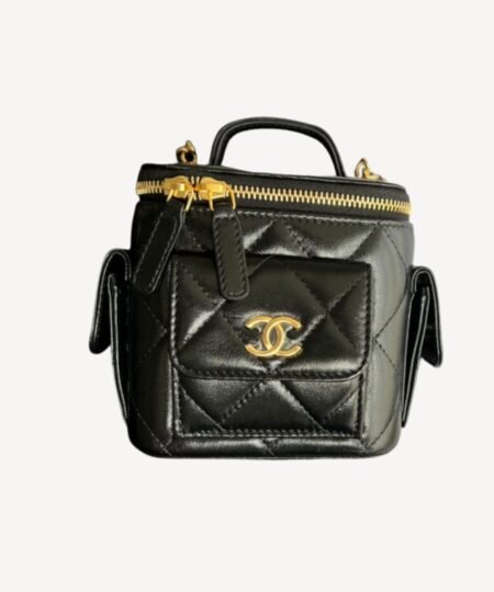 Chanel CC Vanity With Chain Bag Black For Women 4.3 in/ 11 cm AP3016
