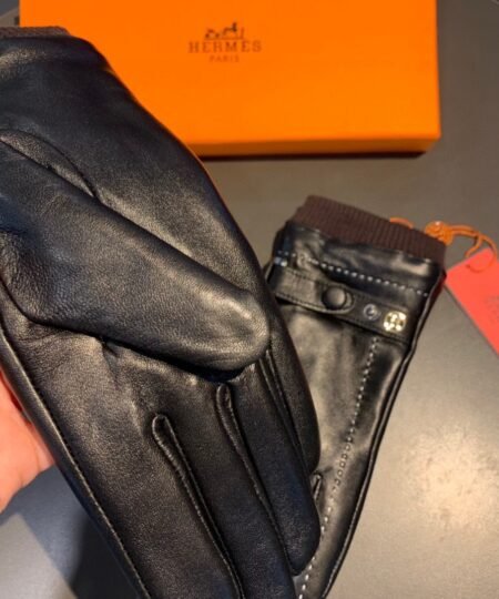 Alternative view of Hermes Soya Gloves In Black