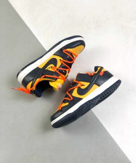 Nike Dunk Low Off-White University Gold-Midnight Navy-White For Men, Men’s Shoes CT0856-700
