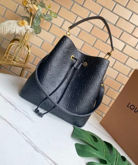 Louis Vuitton NeoNoe MM Bucket Bag Monogram Empreinte Black For Women 10.2in/26cm LV M45256