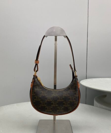 Celine Mini Ava In Triomphe Canvas Brown For Women 6in/16cm 10I602DS1-04LU