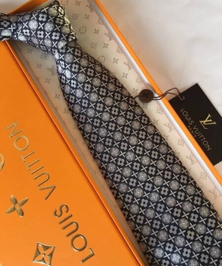 Louis Vuitton Cravat Tie Black LV Men Tie