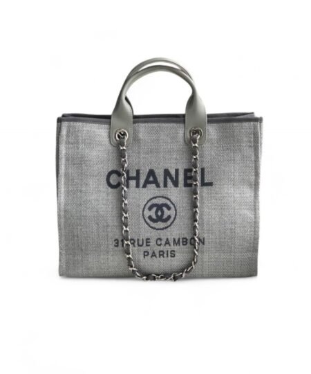 Chanel Small Shopping Bag Silver Hardware Grey For Women, Women's Handbags, Shoulder Bags 15.2in/39cm AS3257