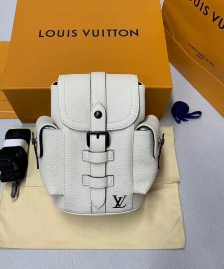 Louis Vuitton Christopher XS Taurillon White For Men, Men's Bags, Shoulder And Crossbody Bags 7.7in/19.5cm LV
