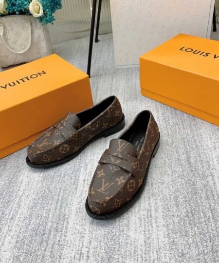 Louis Vuitton Women's Chess Flat Loafe Cacao Brown For Women LV 1AA1XZ