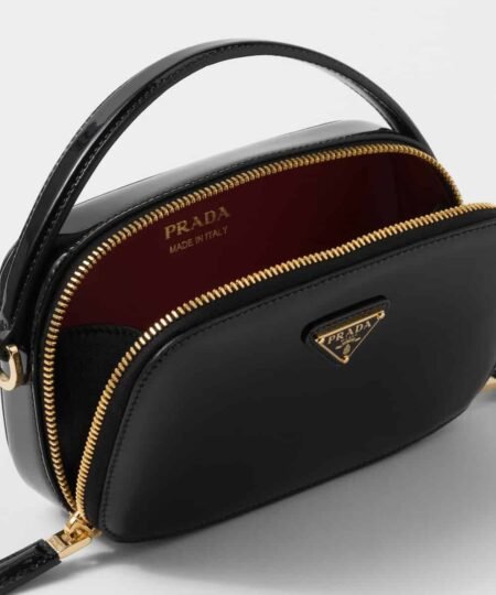 Alternative view of Prada Odette Patent Leather Mini-Bag Black For Women 1BH206_069_F03KJ_V_OVM - 6.8 Inches / 17.5 Cm