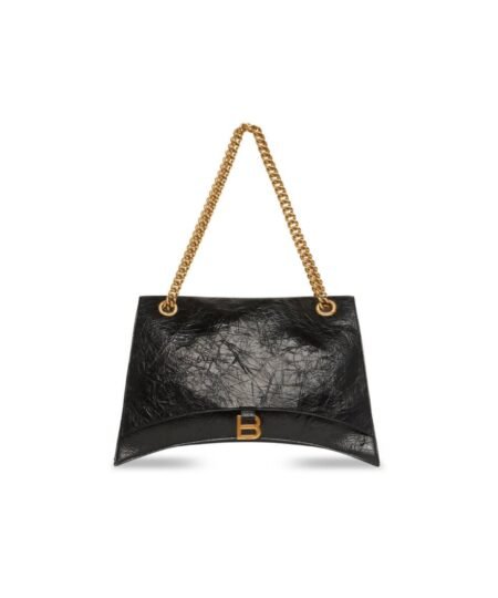 Balenciaga Crush Large Chain Bag In Black For Women 15.7in/ 40cm 716332210IT1000