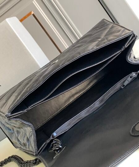 Alternative view of Balenciaga Crush Medium Chain Bag Quilted In Black For Women 12.2in/31cm 716393210IY1000