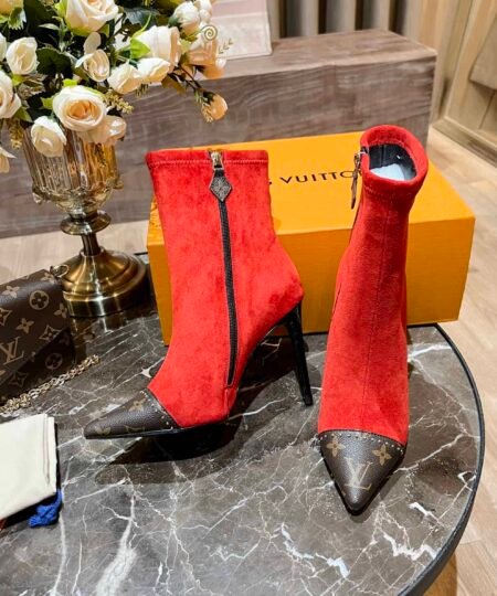 Louis Vuitton Women's Cherie Ankle Boots Red For Women LV