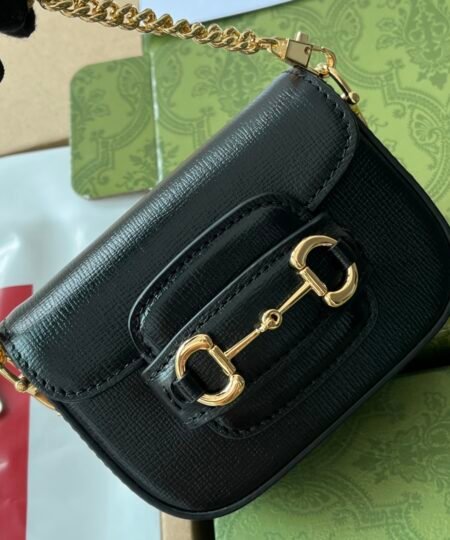 Alternative view of Gucci Horsebit 1955 Strap Wallet Black For Women, Women's Bags 4.7in/12cm GG 699760 18YSG 1060