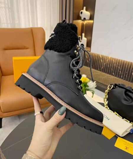 Alternative view of Louis Vuitton Women's Territory Flat Military Boot Black For Women LV