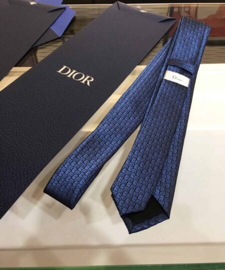 Dior Oblique Tie Blue And Black Silk Dior Men Tie 93C1046A0121_C975