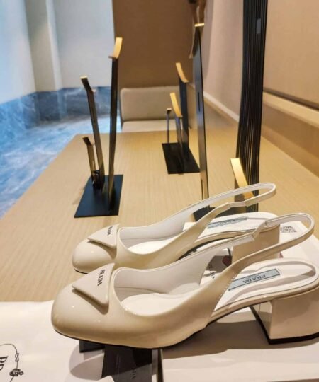 Alternative view of Prada Patent Sling-Back Pumps Dark Beige For Women 1.8in/45mm PRD