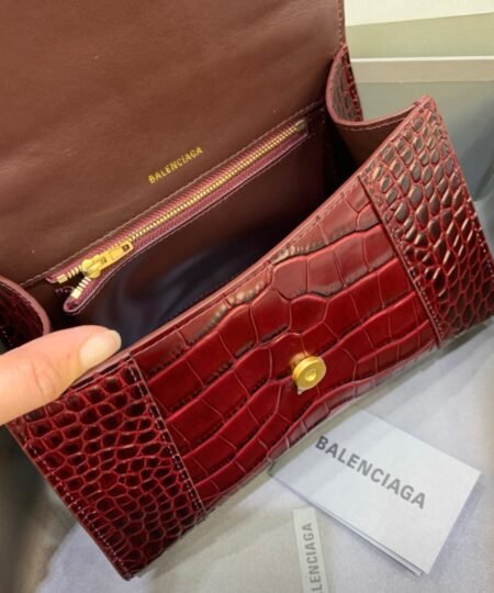 Alternative view of Balenciaga Hourglass Small Handbag In Dark Red, For Women, Women's Bags 9in/23cm