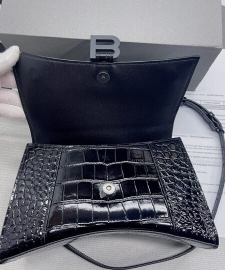 Alternative view of Balenciaga Hourglass Small Handbag In Black, For Women, Women's Bags 9in/23cm