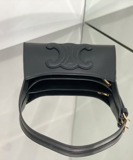 Alternative view of Celine Cuir Triomphe Bag Black For Women 9in/24cm