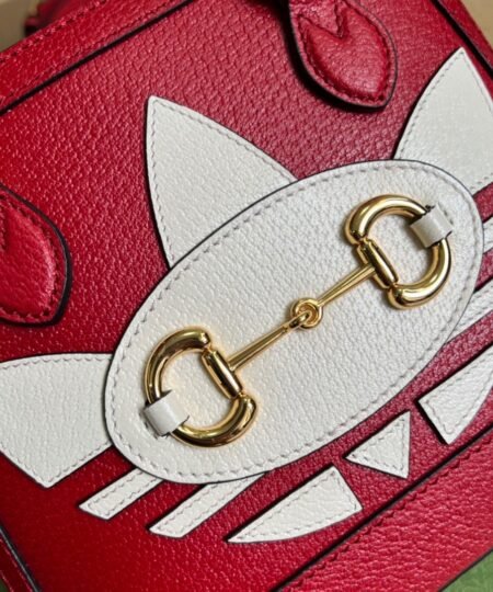 Alternative view of Gucci x Adidas Horsebit 1955 Mini Bag Red For Women, Women's Bags 7.9in/20cm GG