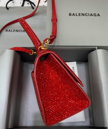 Alternative view of Balenciaga Hourglass Small Handbag In Red, For Women, Women's Bags 9in/23cm