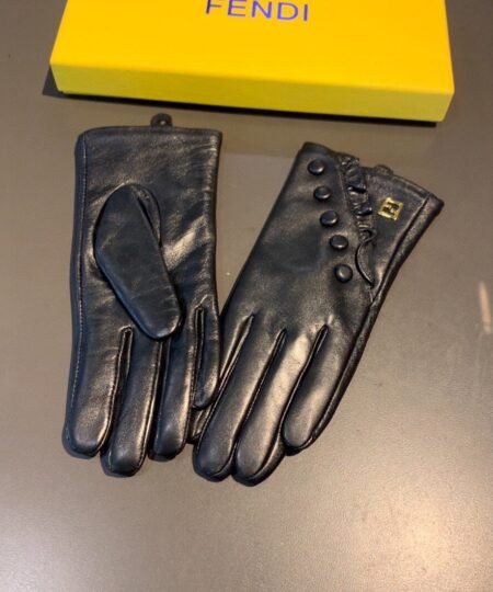 Fendi Gloves In Black