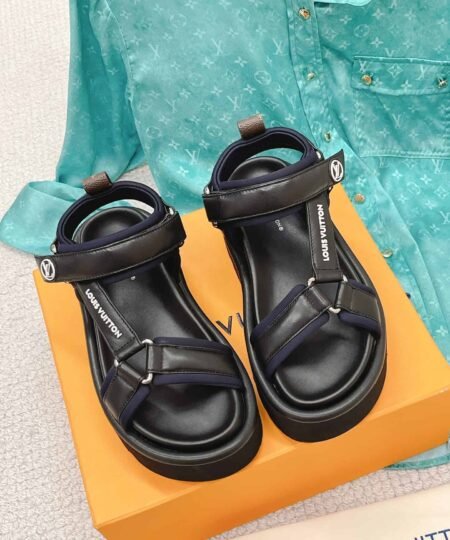 Alternative view of Louis Vuitton Women's Pool Pillow Flatform Comfort Sandal Black For Women LV 1AABR3