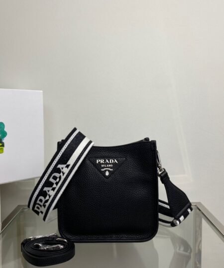 Prada Mini Shoulder Bag Black For Women, Women's Bags 7.9in/20cm