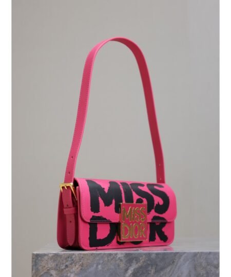 Alternative view of Miss Dior Flap Bag Fuchsia and Black For Women 22cm/8.5in  - M2610UZCJ_M929