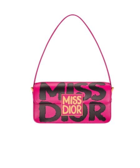 Miss Dior Flap Bag Fuchsia and Black For Women 22cm/8.5in  - M2610UZCJ_M929