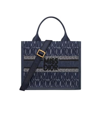 Dior Small Book Tote Bag Blue Denim For Women 36.5cm/14.5in - M1325CZCH_M49E