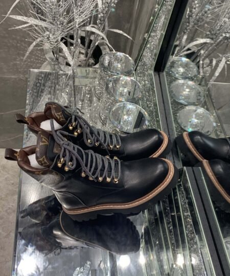 Alternative view of Louis Vuitton Women's Territory Flat Military Boot Black For Women LV 1A958N