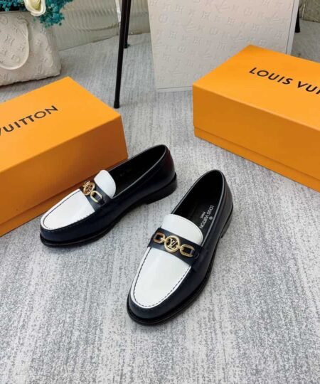 Louis Vuitton Women's Chess Flat Loafe Black And White For Women LV