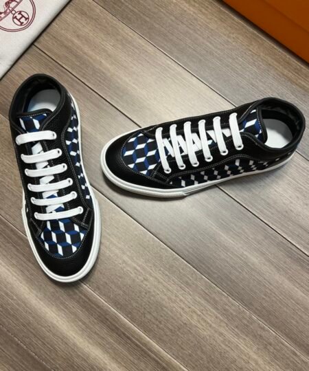 Hermes Enjoy Sneaker Black And Blue For Men