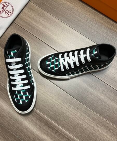 Hermes Enjoy Sneaker Black And Green For Men