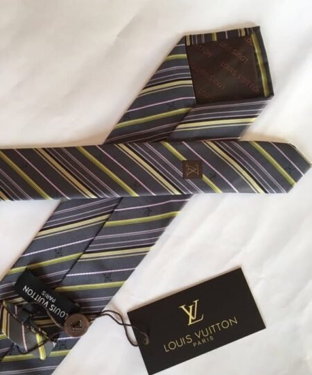 Alternative view of Louis Vuitton Thin Tripes Tie Black Lv Men Tie