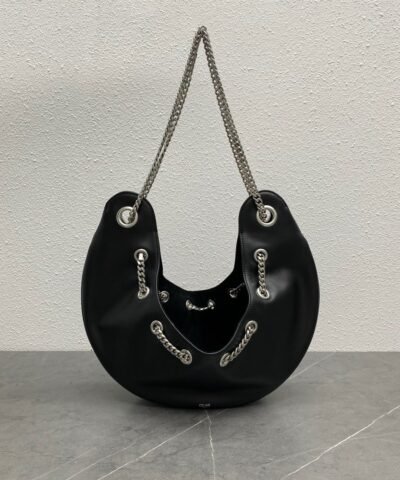 Celine Large Ava Chain Black For Women 13in/33cm 198993DGQ.38SI
