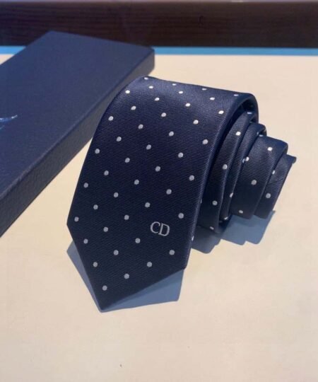 Alternative view of Dior Silk Dot Pattern Tie  Blue Dior Men Tie