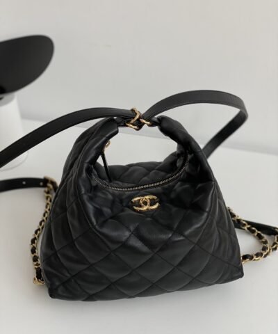 Chanel Maxi Hobo Bag Black For Women, Women's Bags 13.7in/35cm AS3488 B08857 94305