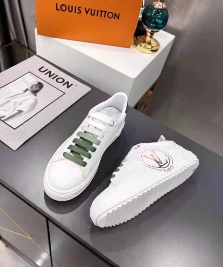 Alternative view of Louis Vuitton Women's Time Out Sneaker Khaki Green For Women LV 1AA1C3