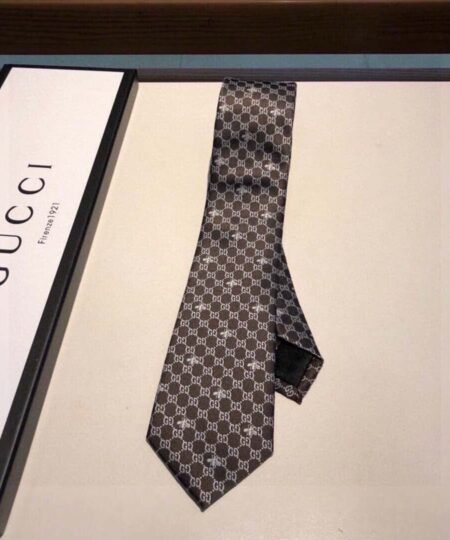 Gucci GG Bees Silk Tie Black GG Men Tie  ?545078 4E002 1062