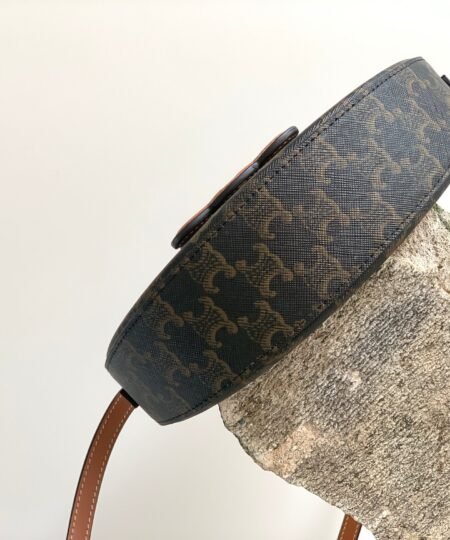 Alternative view of Celine Besace In Triomphe Canvas Bag Brown For Women 9in/23cm